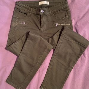 Zara Olive Drab Jeans